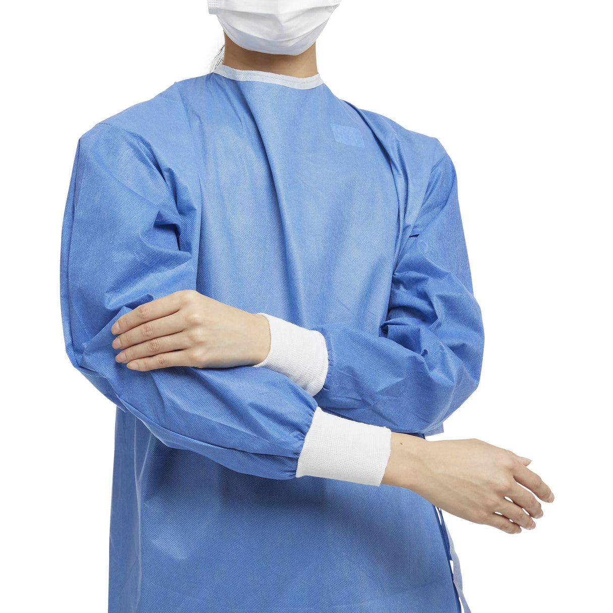 Non-Reinforced Surgical Gown with Towel Astound Small / Medium Blue Sterile AAMI Level 3 Disposable
