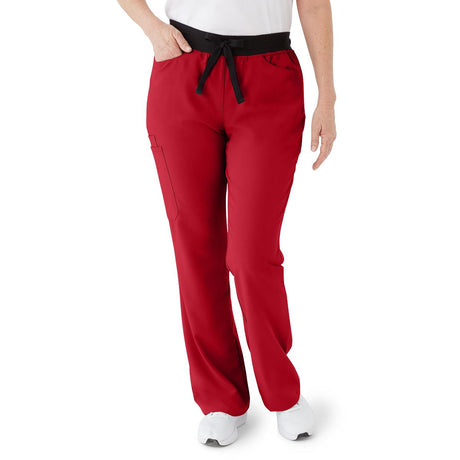 Coastal AVE Women's Regular-Length Scrub Pants Red