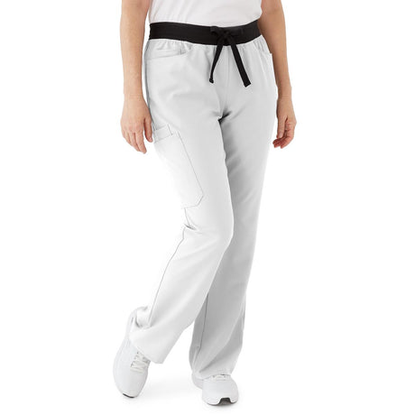Coastal AVE Women's Regular-Length Scrub Pants White