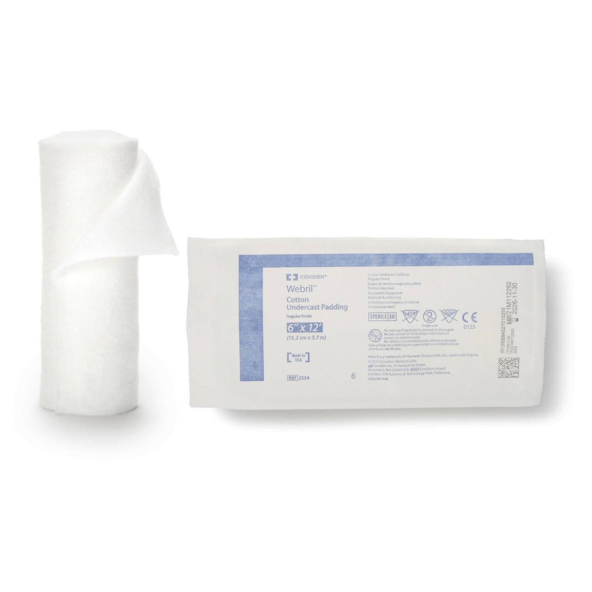 Cast Padding Undercast Webril 6 Inch X 4 Yard Cotton Sterile