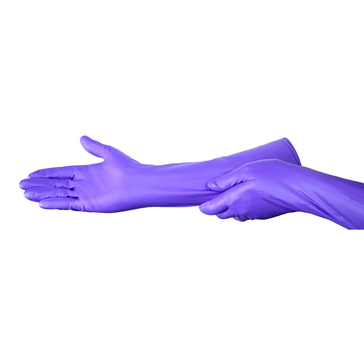 Exam Glove Purple Nitrile Max Small NonSterile Nitrile Extended Cuff Length Fully Textured Purple Not Rated