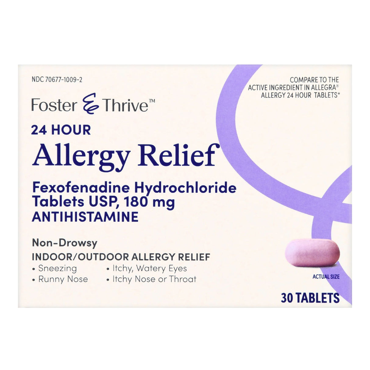 Allergy Relief Foster & Thrive 180 mg Strength Tablet 30 per Box