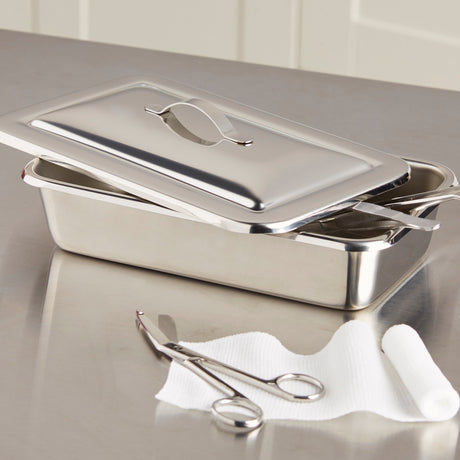 Instrument Tray McKesson Strap Handle Stainless Steel 8-7/8 X 5 X 2 Inch
