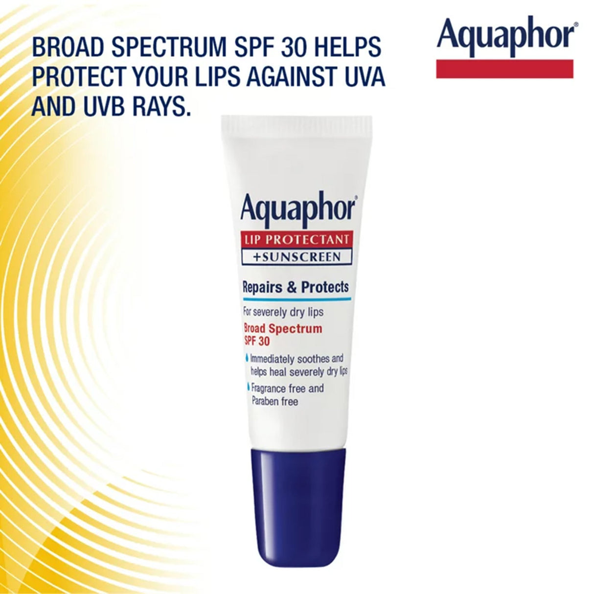 Lip Balm Aquaphor Lip Protectant + Sunscreen .35 oz. Tube