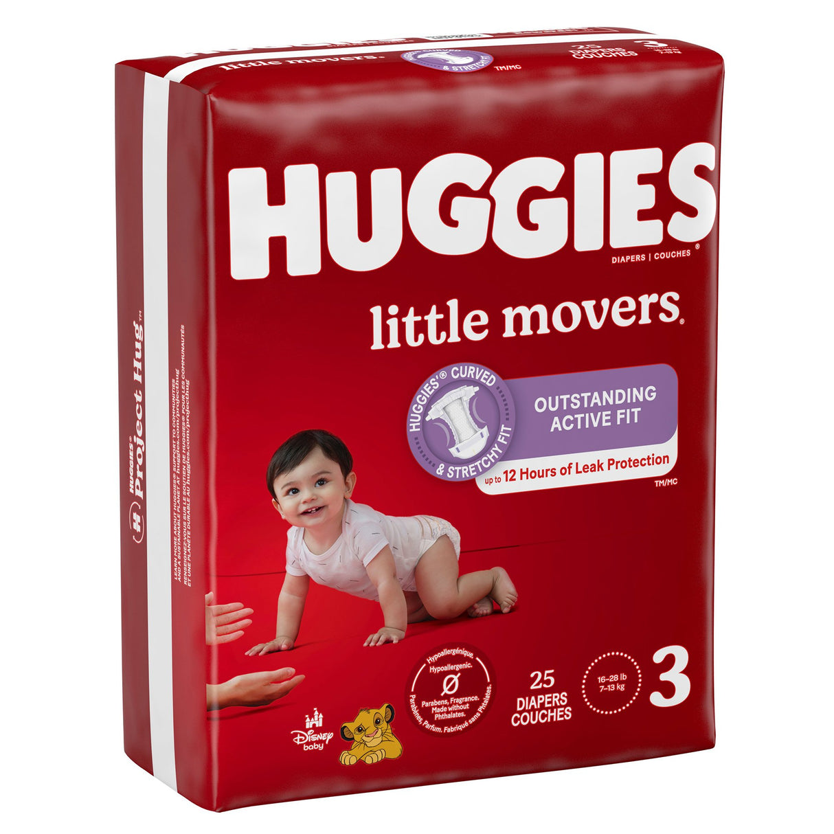 Unisex Baby Diaper Huggies Little Movers Size 3 Disposable Moderate Absorbency