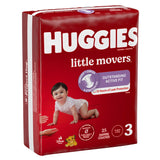 Unisex Baby Diaper Huggies Little Movers Size 3 Disposable Moderate Absorbency