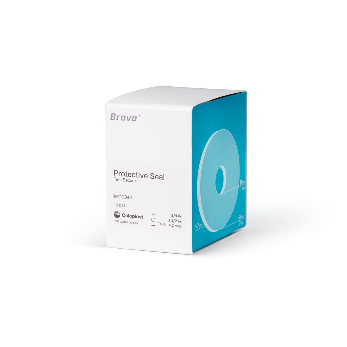 Ostomy Seal Brava Thick 3/4 Inch (18mm) Stoma 2-1/2 Inch (64mm) - 4.2mm Thick