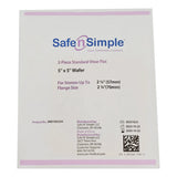 Ostomy Barrier Safe n Simple Trim to Fit, Standard Wear Flexible Tape 70 mm Flange Up to 2-1/4 Inch Opening 5 X 5 Inch