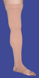 Compression Stocking JOBST Relief Thigh High Medium Beige Open Toe