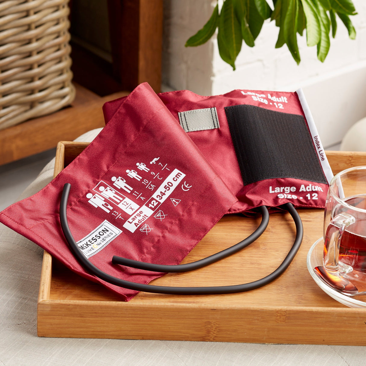 Reusable Blood Pressure Cuff McKesson LUMEON 34 to 50 cm Arm Nylon Cuff Large Adult Cuff