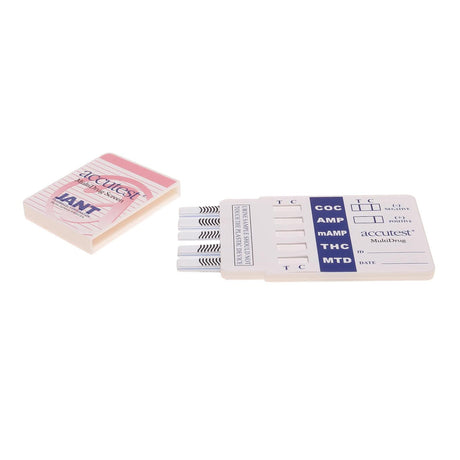 Drugs of Abuse Test Kit Accutest AMP, COC, OPI, mAMP/MET, THC 25 Tests CLIA Non-Waived