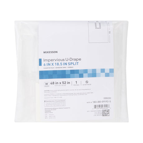 Orthopedic Drape McKesson Impervious U-Drape 52 W X 48 L Inch Sterile