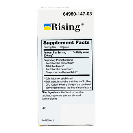 Probiotic Dietary Supplement RisaQuad 30 per Bottle Capsule