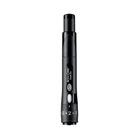 Lancing Device Accu-Chek Preloaded Safety Drum Push Button Activation Multiple Sites