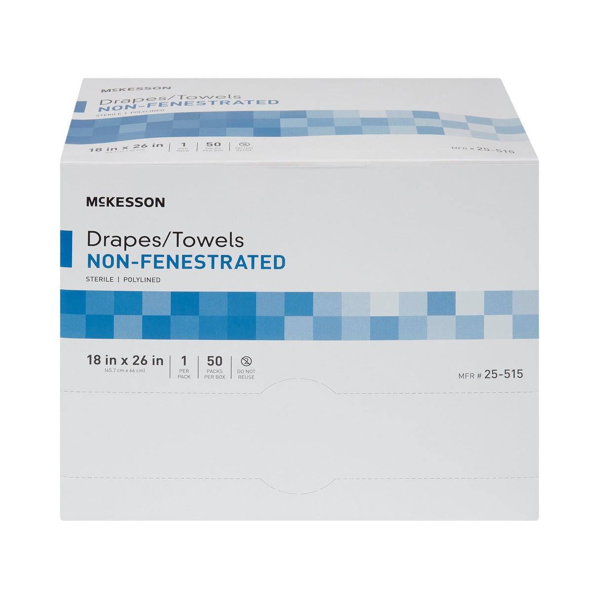 General Purpose Drape McKesson Poly Lined Towel Drape 18 W X 26 L Inch Sterile