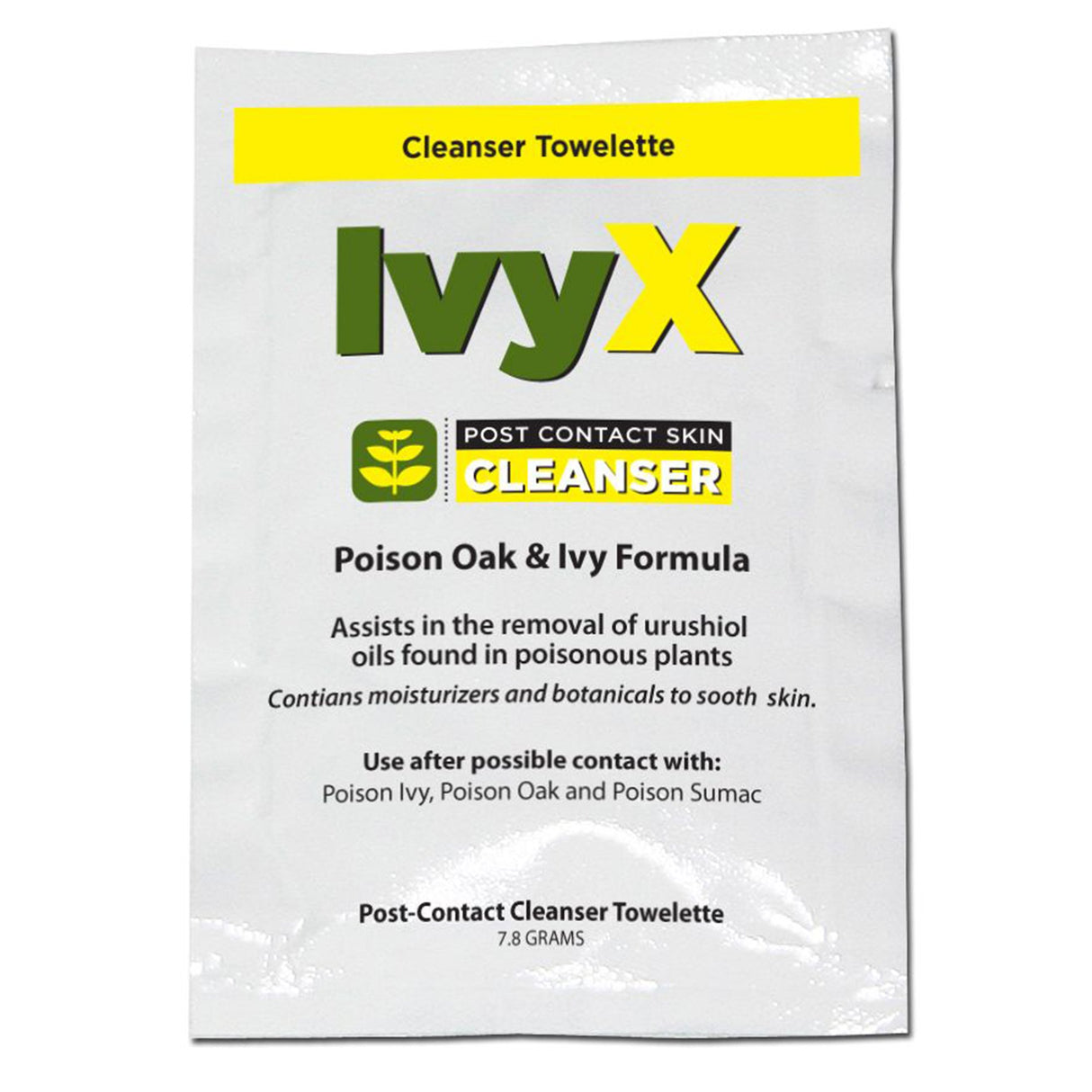 Itch Relief IvyX Post-Contact Towelette 25 per Box Individual Packet