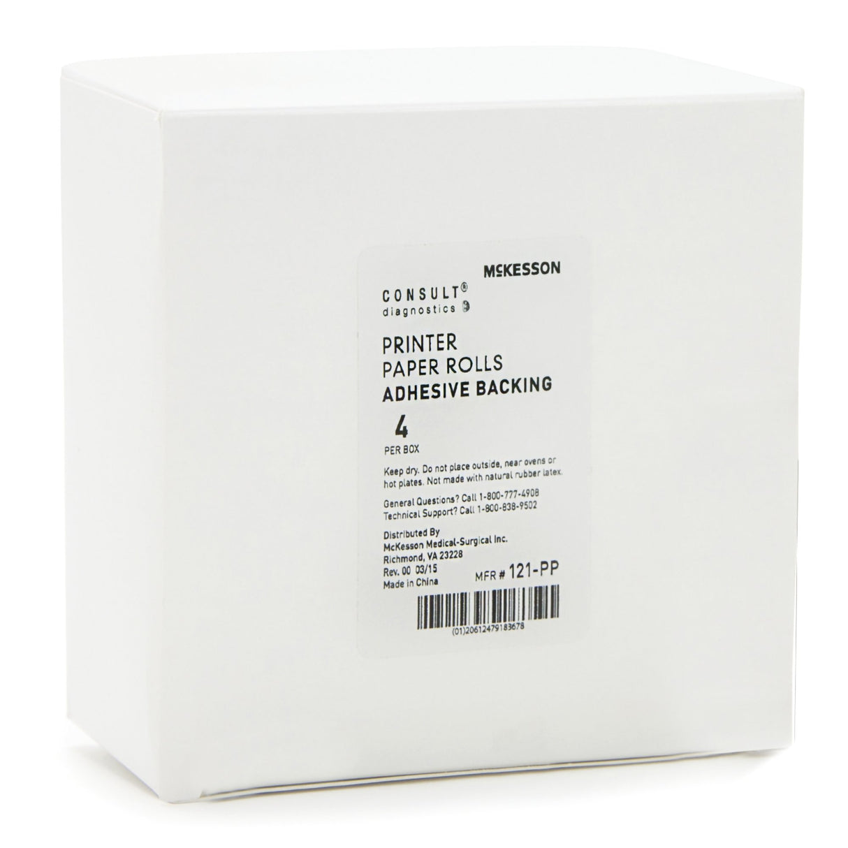 Printer Paper Rolls McKesson Consult McKesson 120 or McKesson Consult U120 Ultra Urine Analyzer