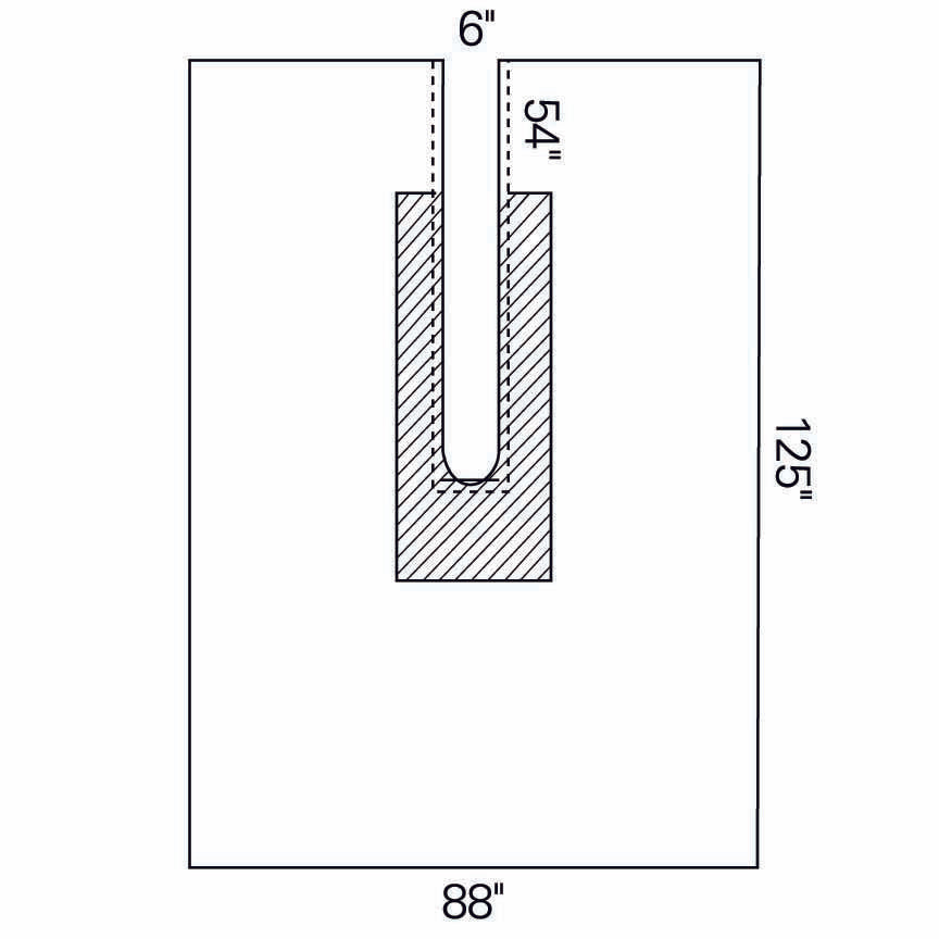 Surgical Drape Large Ortho U-Drape 88 W X 125 L Inch Sterile