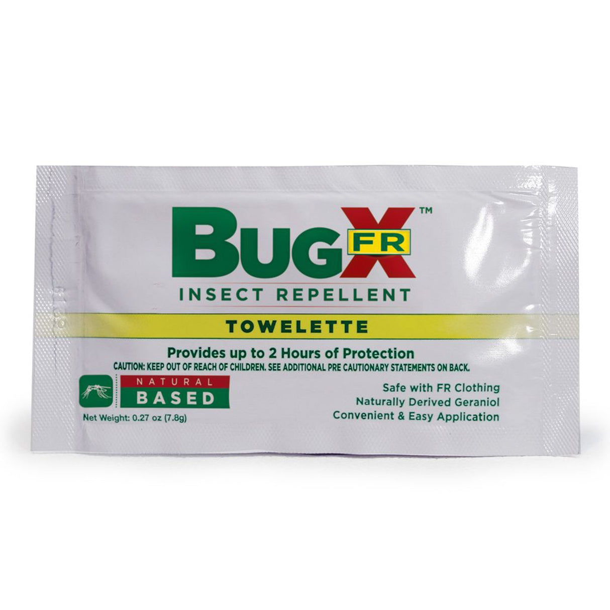 Insect Repellent Bug X FR Towelette Individual Packet