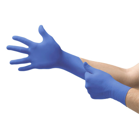 Exam Glove Ultraform Medium NonSterile Nitrile Standard Cuff Length Textured Fingertips Blue Not Rated