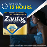 Antacid Zantac 360 Maximum Strength 20 mg Strength Tablet 50 per Bottle