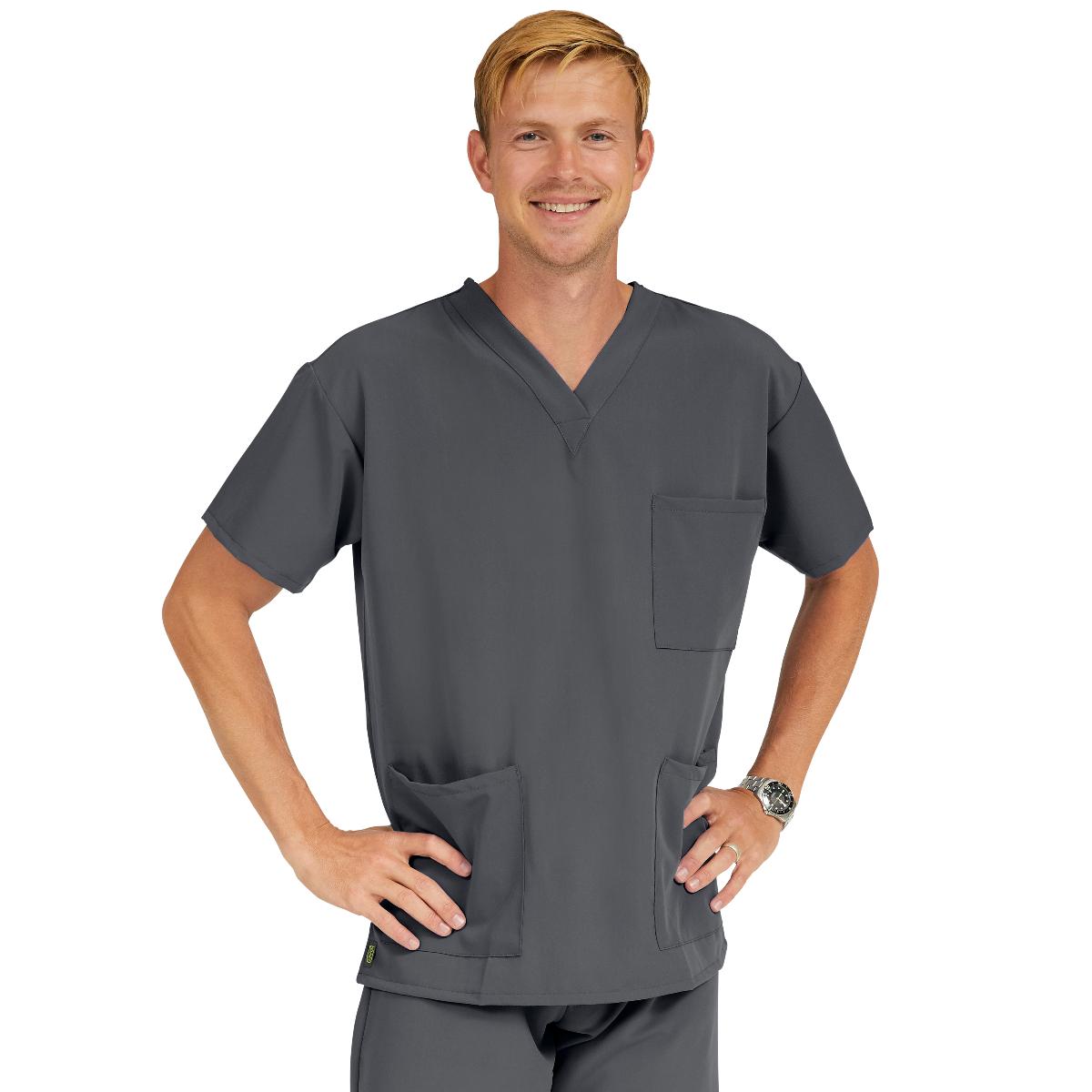 Madison AVE Unisex Stretch Scrub Tops with 3 Pockets