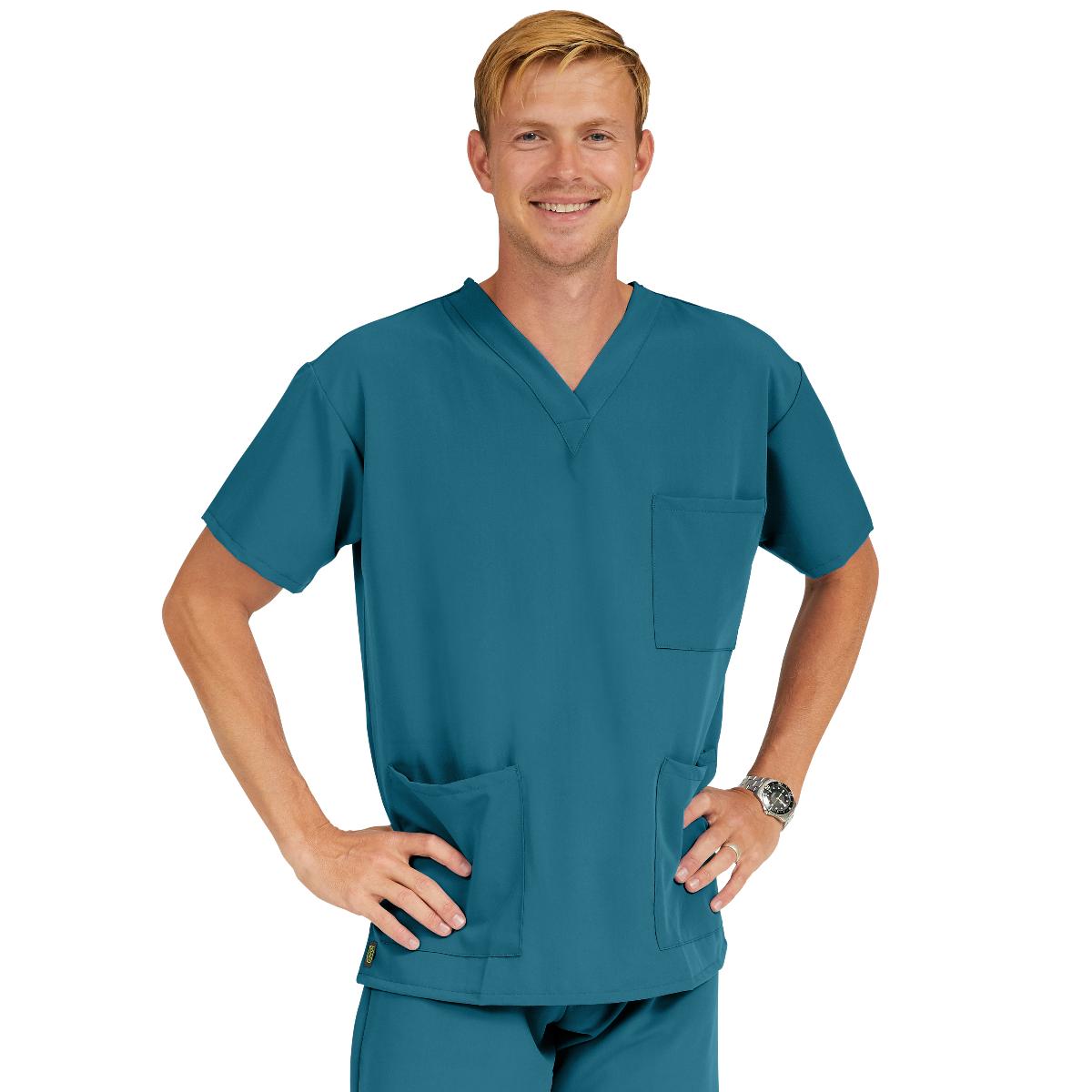 Madison AVE Unisex Stretch Scrub Tops with 3 Pockets