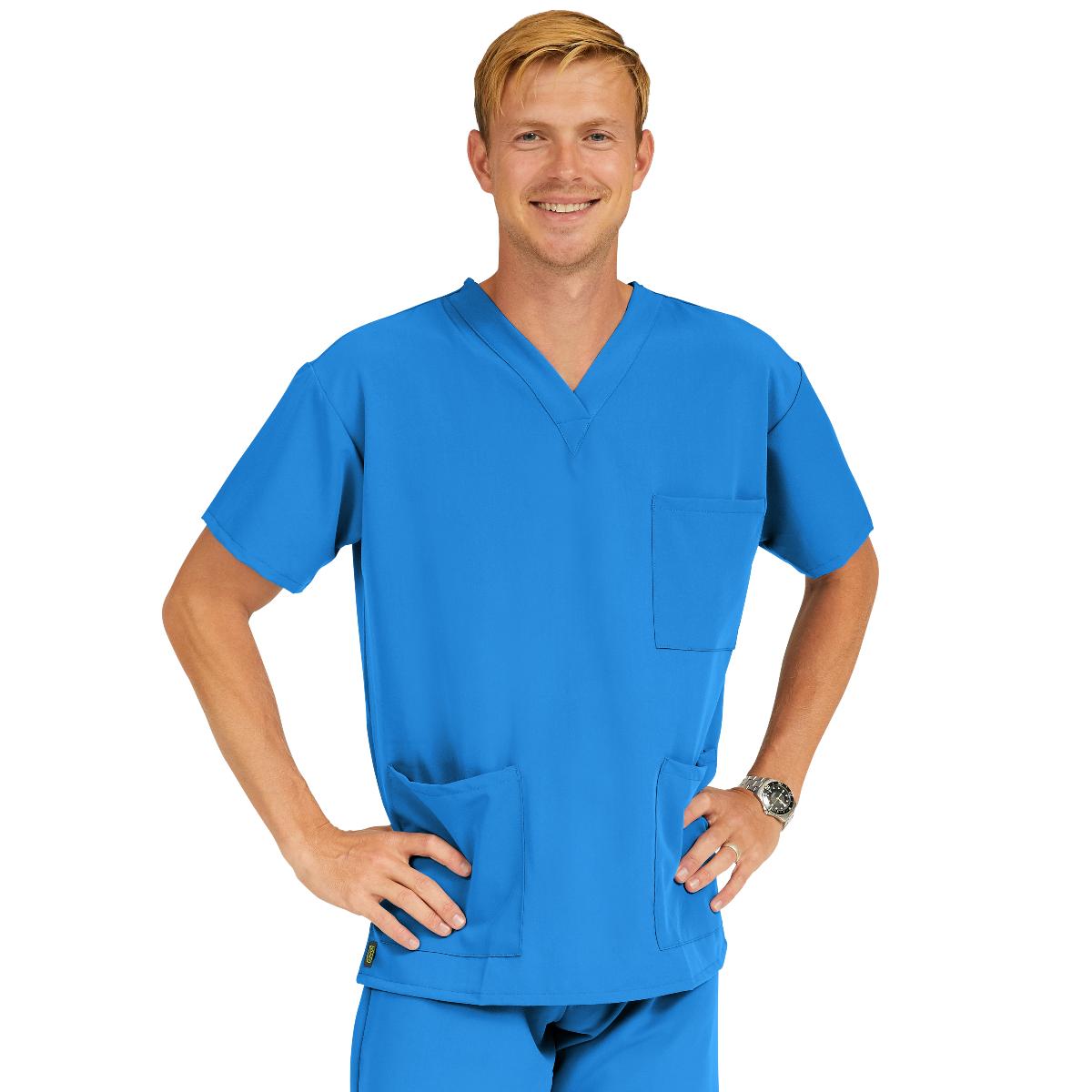 Madison AVE Unisex Stretch Scrub Tops with 3 Pockets