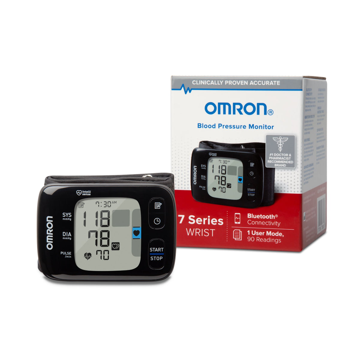Home Automatic Digital Blood Pressure Monitor Omron7 Series One Size Fits Most Cuff Cloth Fabric Cuff 12 - 20 cm Wrist