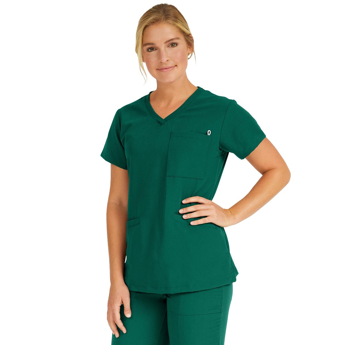 Berkeley AVE Women's Stretch Tunic Scrub Tops with Pockets