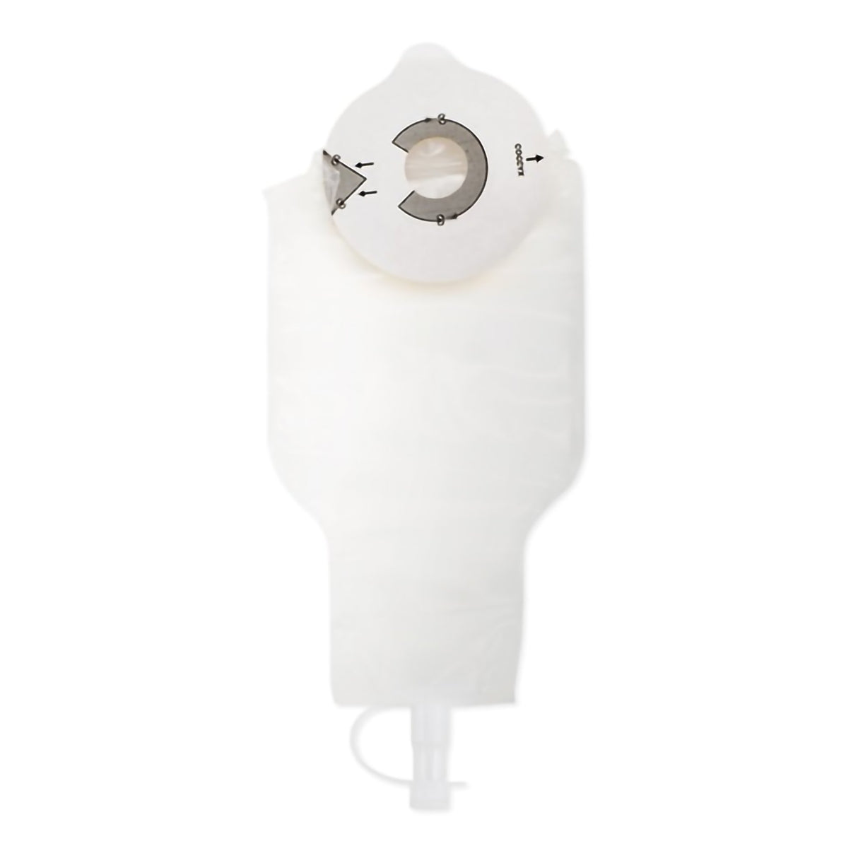 Rectal Collection Pouch Hollister One-Piece System 12 Inch Length Trim To Fit Drainable