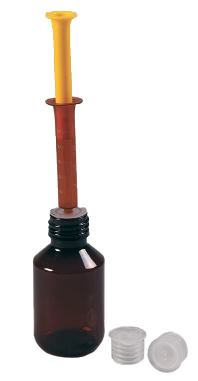 SealSafe Press-In Bottle Adapter 28 mm, NonSterile For Converting Standard 28 mm Liquid Medication Prescription Bottle into Filling Device and Helps Prevent Evaporation, Spills, Contamination