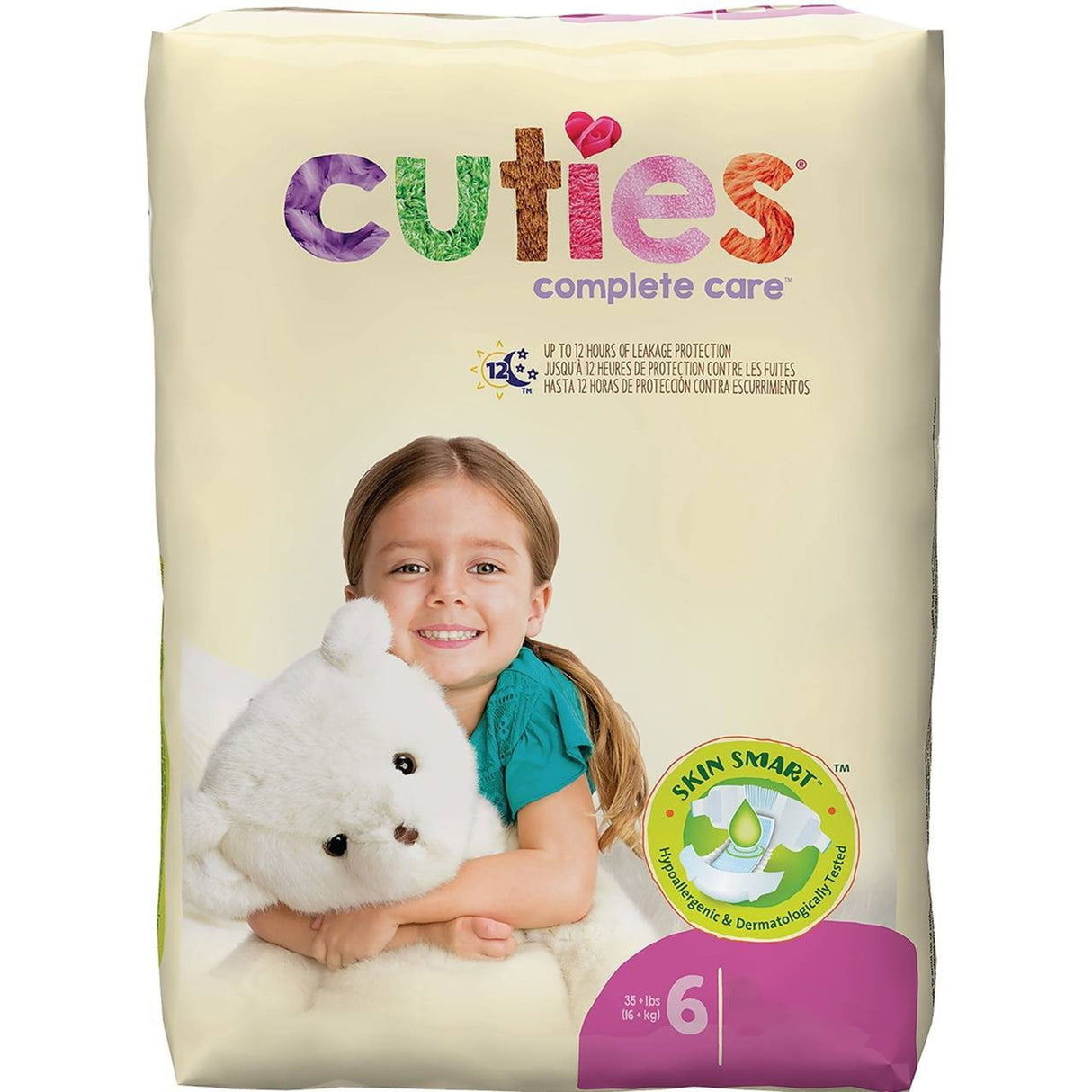Unisex Baby Diaper Cuties Complete Care Size 6 Disposable Heavy Absorbency