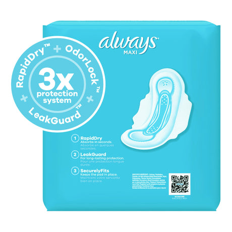 Feminine Pad Always Maxi With Wings Regular Absorbency