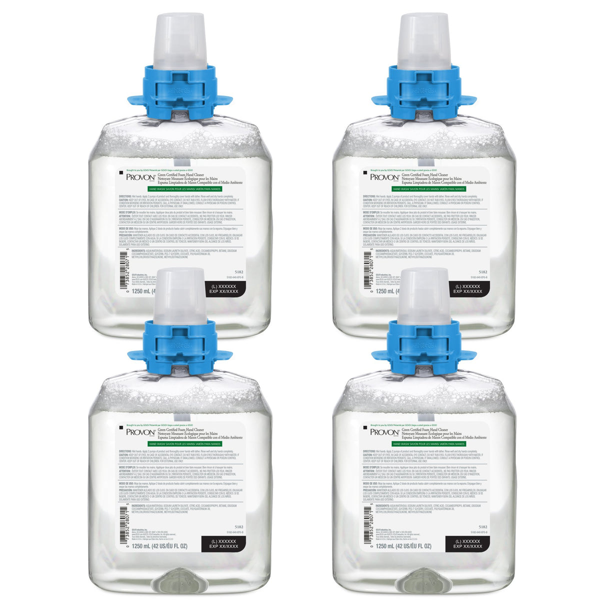 Soap PROVON Green Certified Foaming 1,250 mL Dispenser Refill Bottle Soap Scent