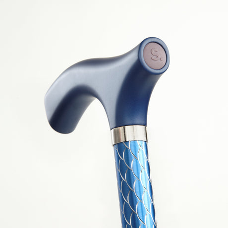 Folding Cane Switch Sticks Aluminum 32 to 37 Inch Height Azure Blue