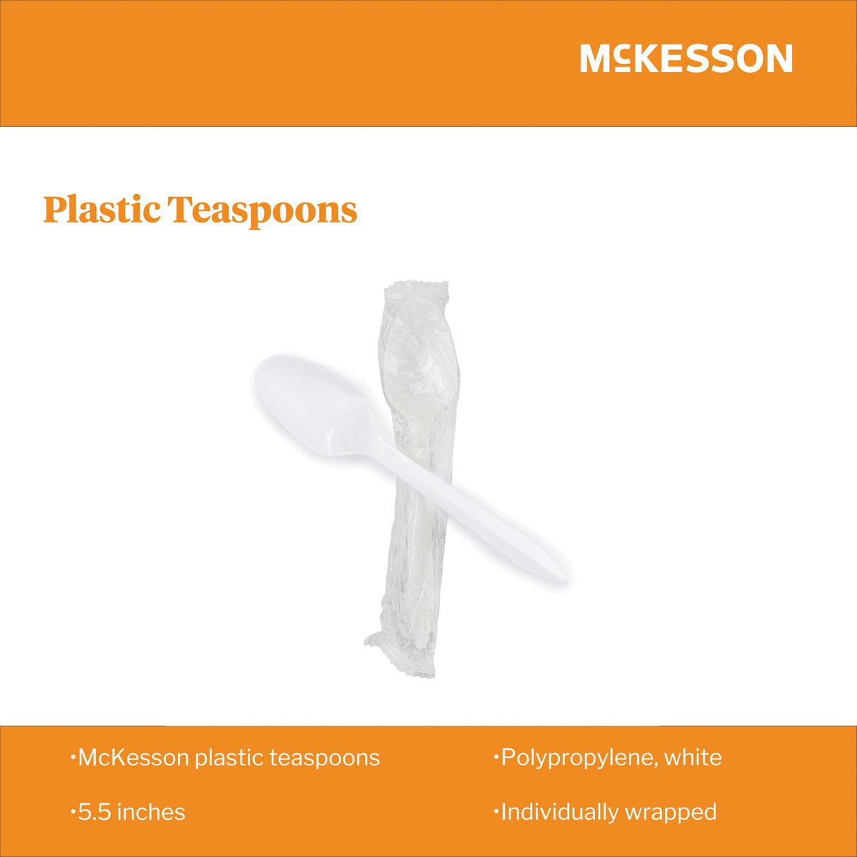Spoon McKesson Medium Weight White Polypropylene