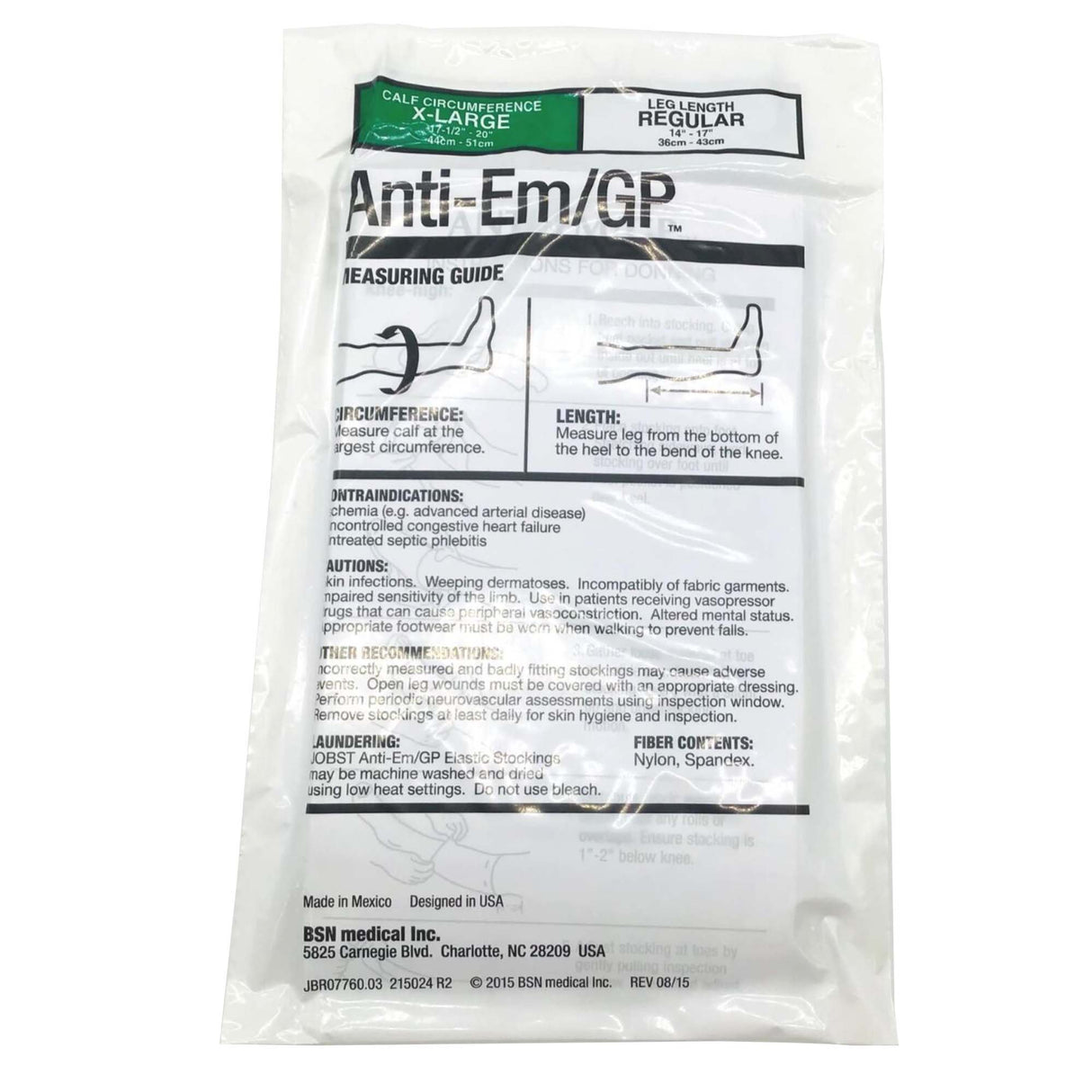 Anti-embolism Stocking JOBST Anti-Em/GPT Knee High X-Large / Regular White Inspection Toe