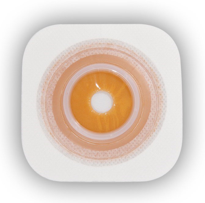 Pediatric Ostomy Barrier Little Ones Sur-Fit Natura Trim to Fit, Standard Wear Stomahesive Adhesive 1-3/4 Inch Flange Sur-Fit Natura System Hydrocolloid 1 to 1-1/4 Inch Opening 4 X 4 Inch