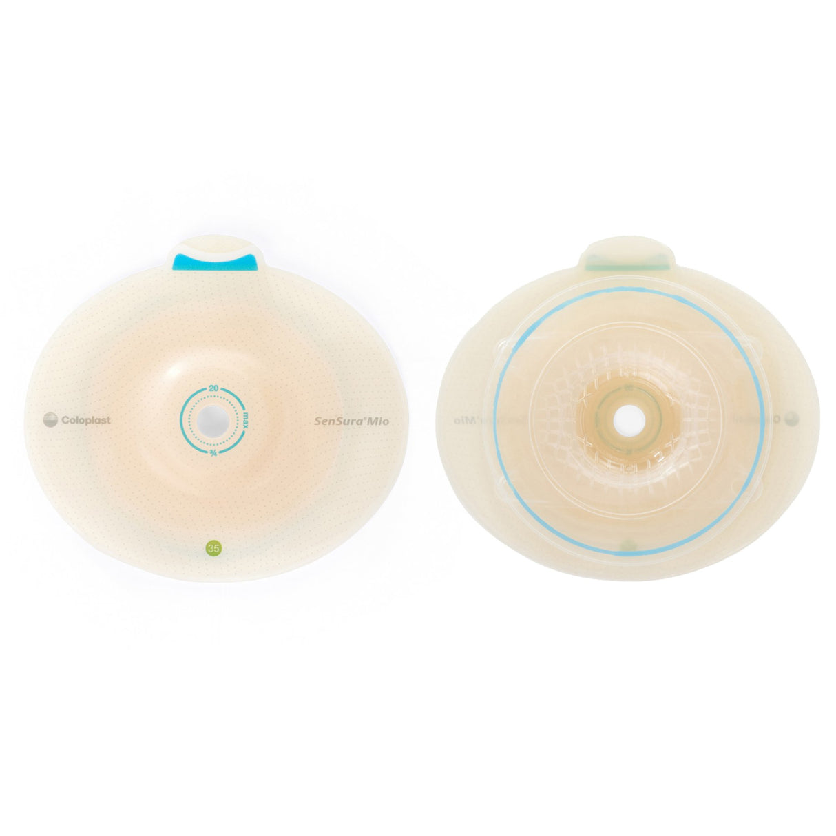 Ostomy Barrier SenSura Mio Flex Trim to Fit, Extended Wear Elastic Adhesive 50 mm Flange Red Code System 15 to 30 mm Opening