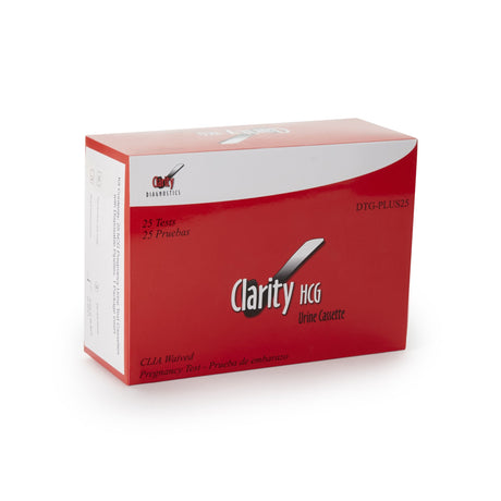 Reproductive Health Test Kit Clarity hCG Pregnancy Test 25 Tests CLIA Waived
