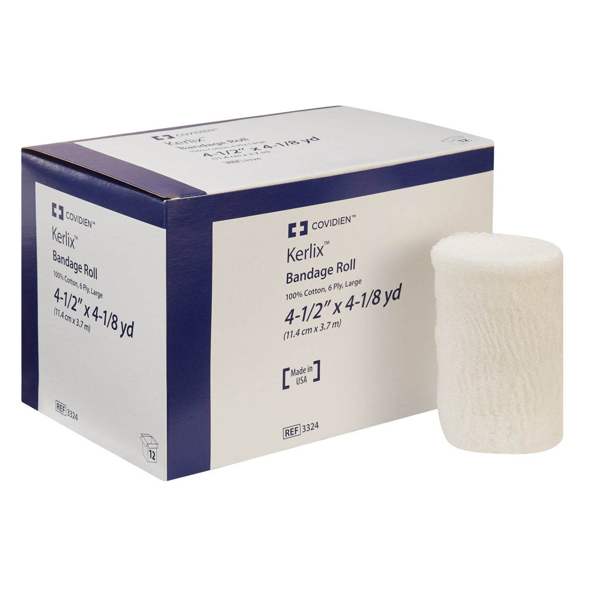 Fluff Bandage Roll Kerlix 4-1/2 Inch X 4-1/10 Yard 6-Ply NonSterile 12 per Pack