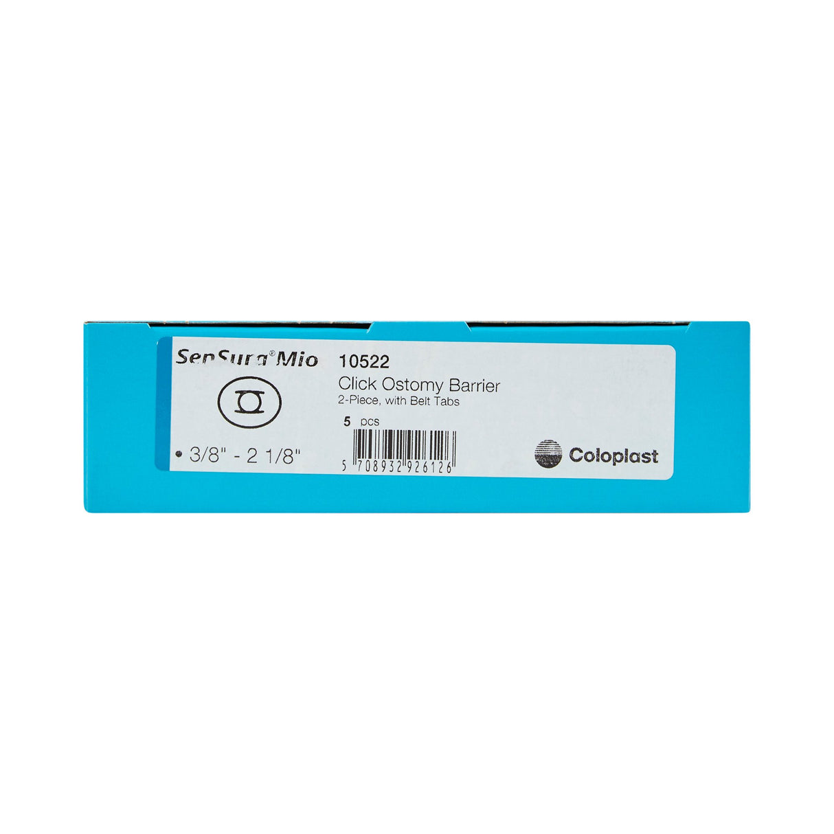 Ostomy Barrier SenSura Mio Click Trim to Fit, Extended Wear Elastic Adhesive 60 mm Flange Blue Code System 10 to 55 mm Opening
