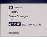 Gauze Sponge Curity 4 X 4 Inch 12-Ply Sterile 10 per Pouch