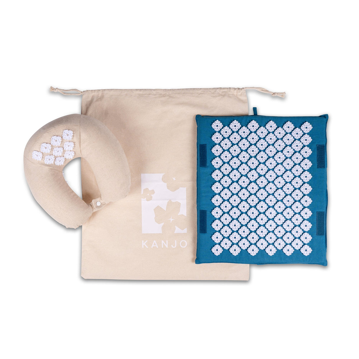 Acupressure Travel Set Kanjo Foot Mat: 1 X 14 X 16 Inch / Neck Pillow: 5 X 12 X 13 Inch