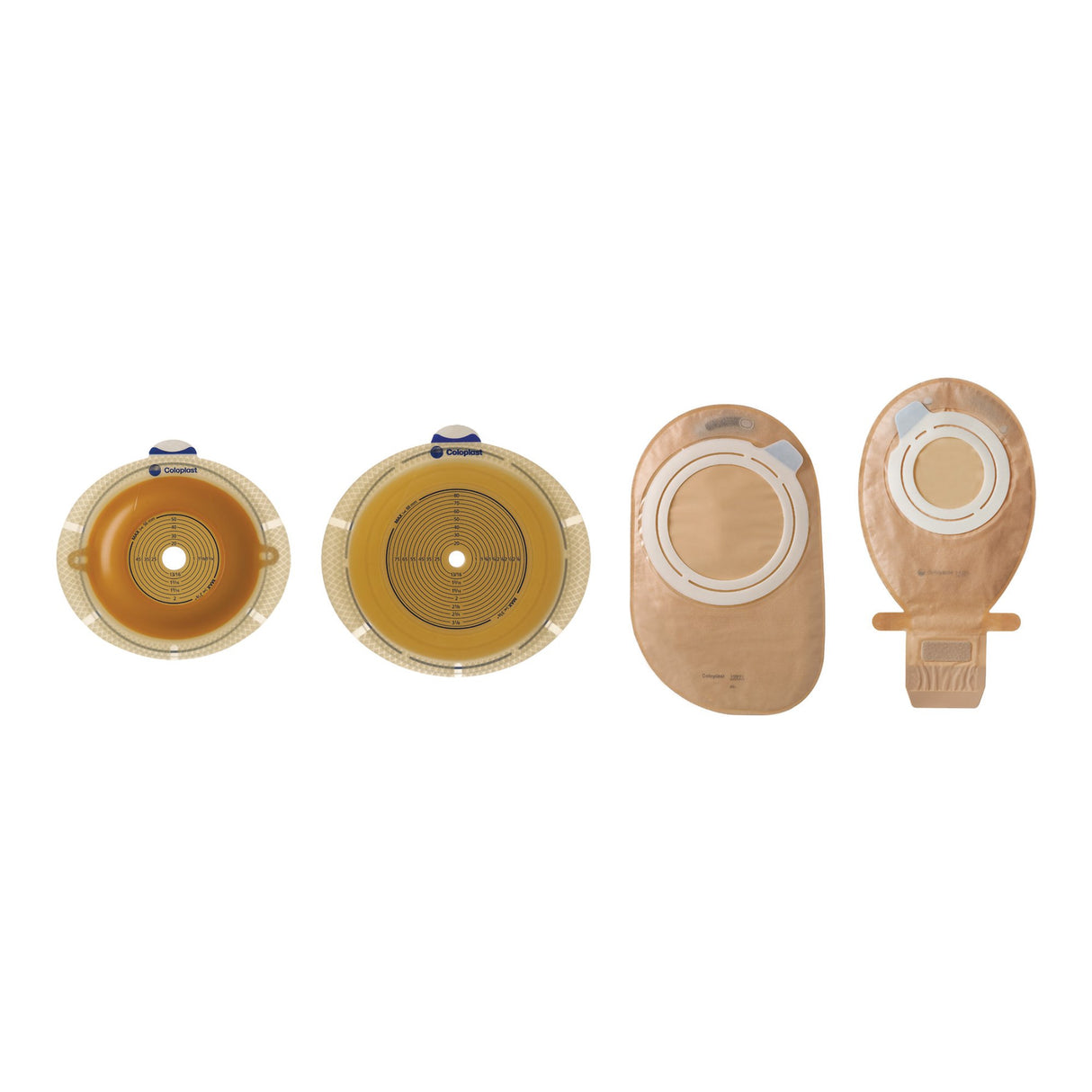 Ostomy Barrier Sensura Flex Trim to Fit, Standard Wear Double Layer Adhesive 50 mm Flange Red Code System 5/8 to 1-3/4 Inch Opening