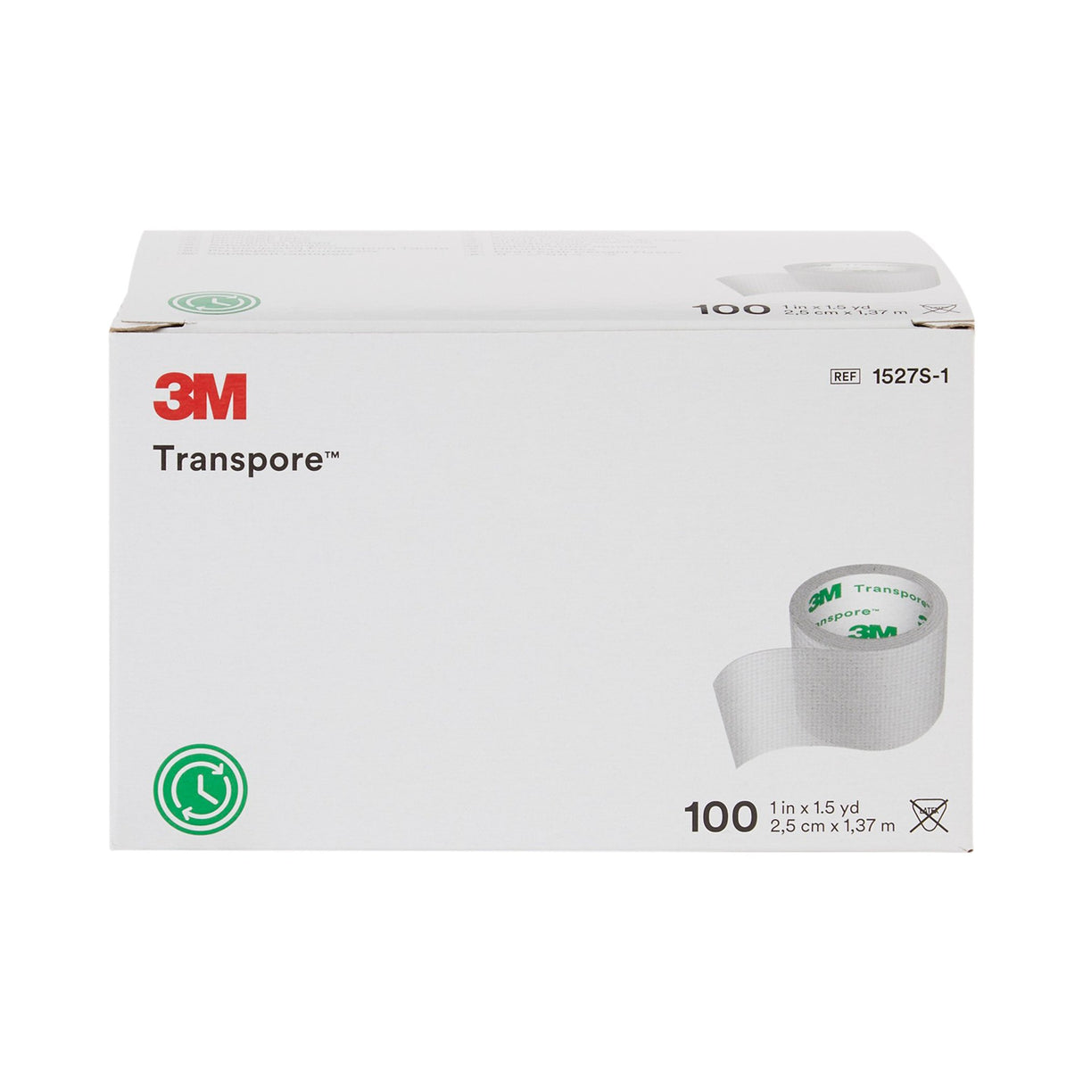 Medical Tape 3M Transpore Transparent 1 Inch X 1-1/2 Yard Plastic NonSterile