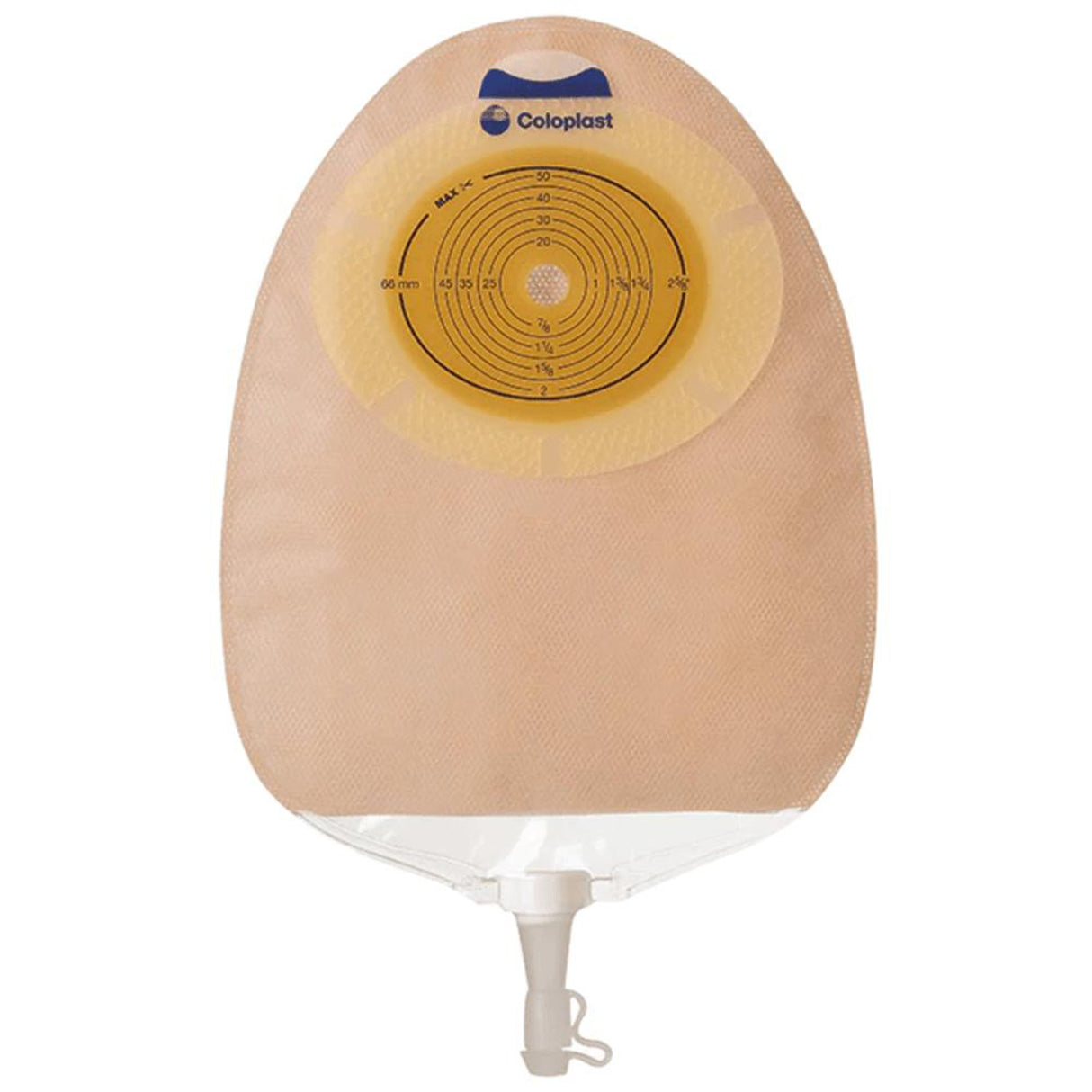Urostomy Pouch SenSura One-Piece System 10-3/8 Inch Length, Maxi Flat, Pre-Cut 1 Inch Stoma Drainable