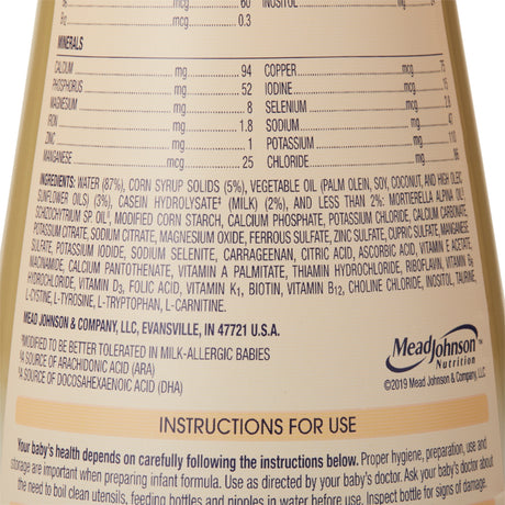 Infant Formula Nutramigen Unflavored 32 oz. Bottle Liquid Iron Cow's Milk Allergy