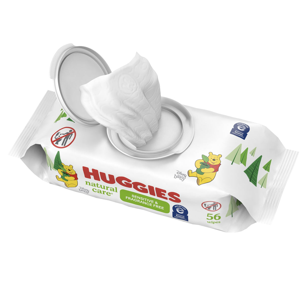 Baby Wipe Huggies Natural Care Soft Pack Unscented 56 Count